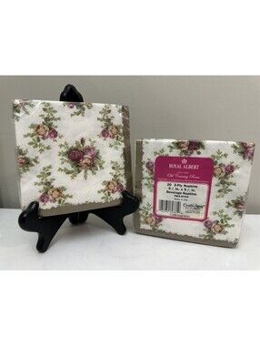 2 x 20ct Old Country Roses Royal Albert 3-Ply Beverage Napkins NEW IN PACKAGE